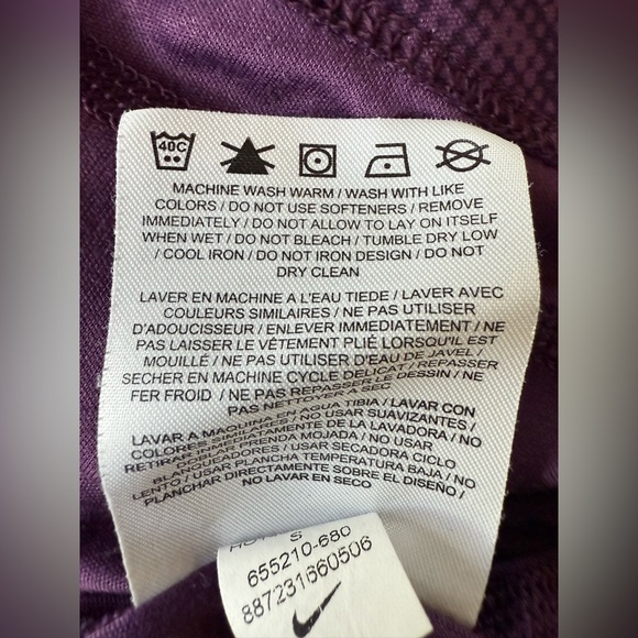 Nike Dri-FIT Running Long Sleeve Top – Purple Pattern – Small - Picture 6 of 6